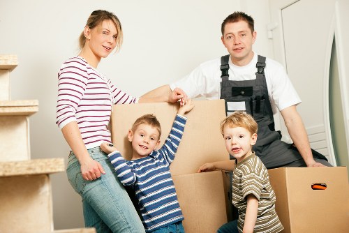 Careful unloading of boxes and furniture at a Catford property