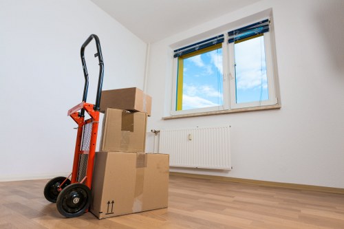 Team preparing for office removals in Catford