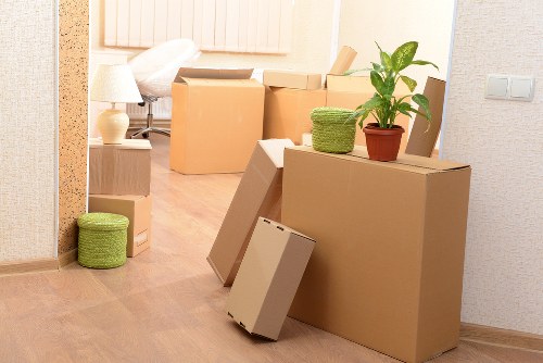 Furniture prepared for charity donation after a move