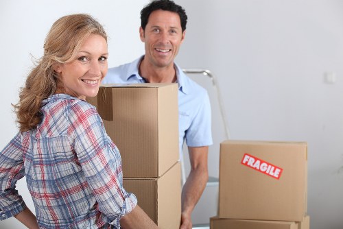 Organised packing materials used for a Catford move